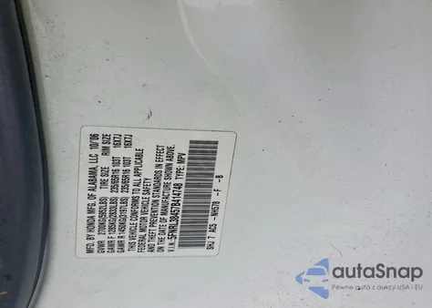 2007 Honda Odyssey Ex z USA, uszkodzony, nr VIN 5FNRL38457B414748
